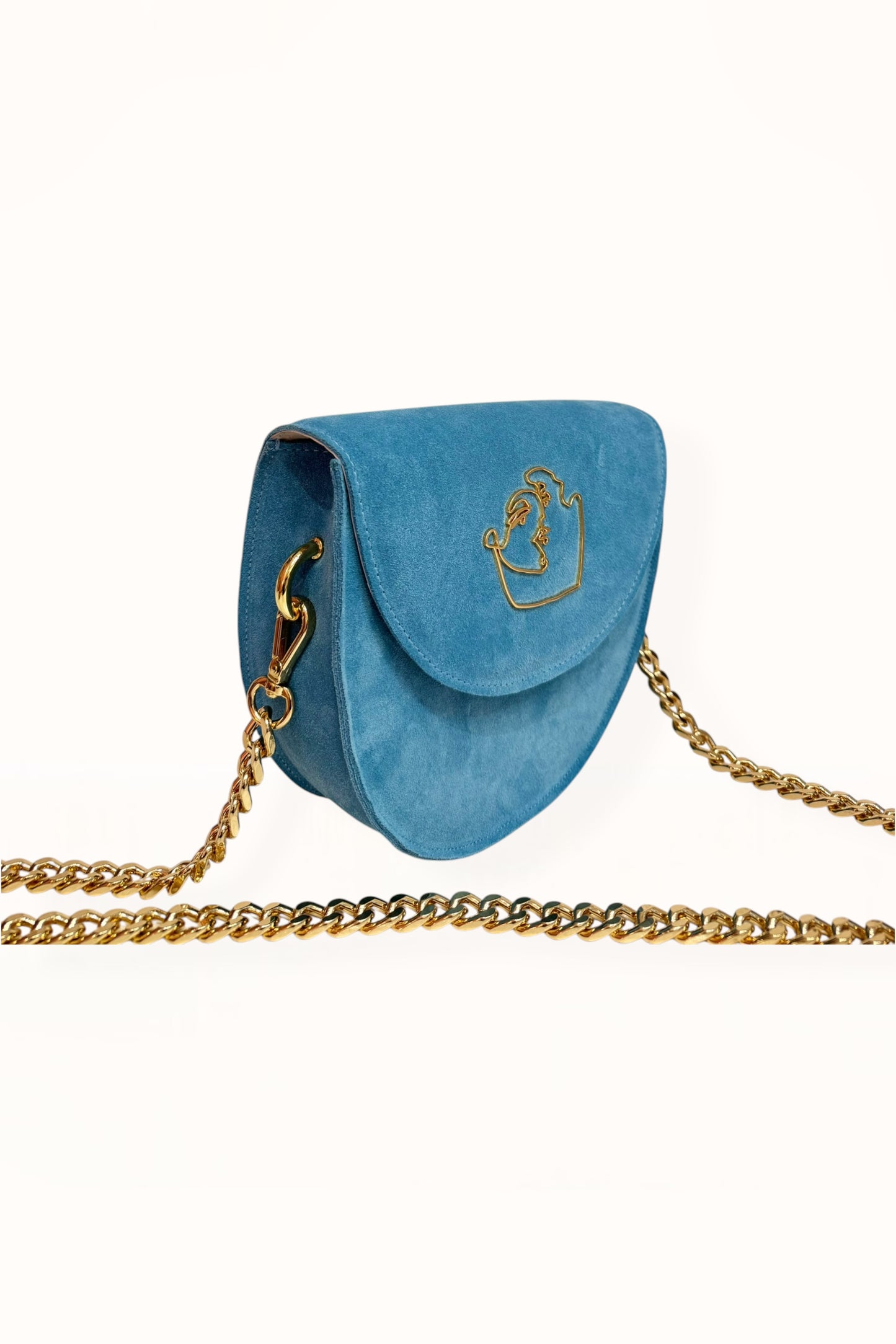 DORIS BAG - STEEL BLUE SUEDE LEATHER