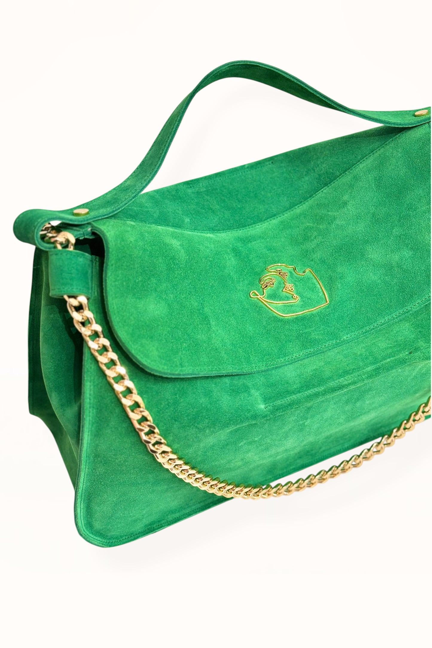 MARINA BAG - KELLY GREEN SUEDE LEATHER