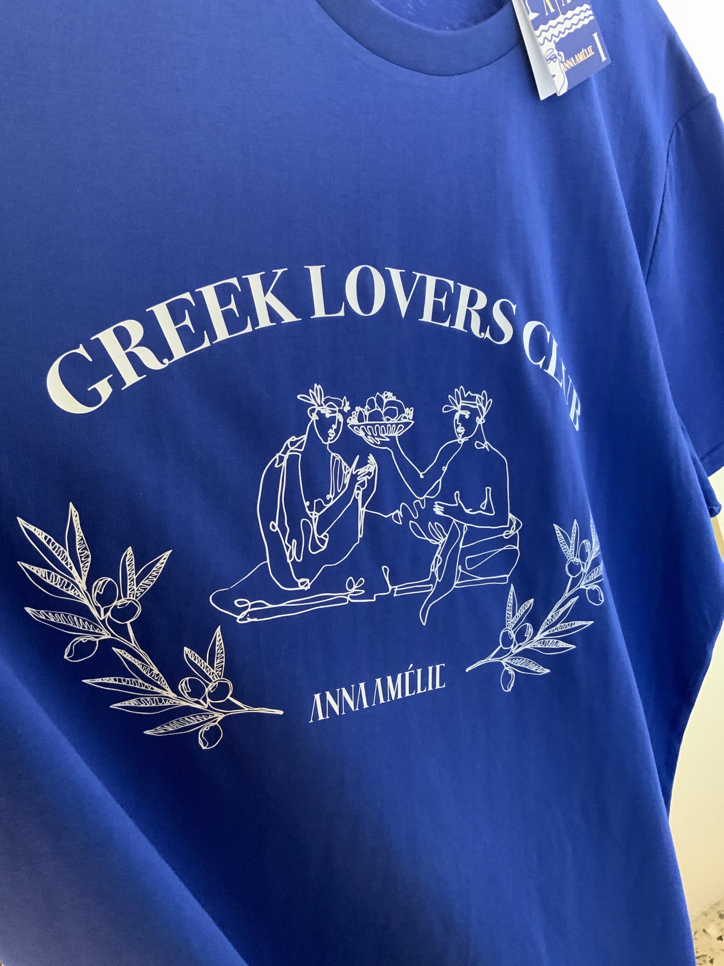 “GREEK LOVERS CLUB” CLASSIC T-SHIRT | AEGEAN BLUE