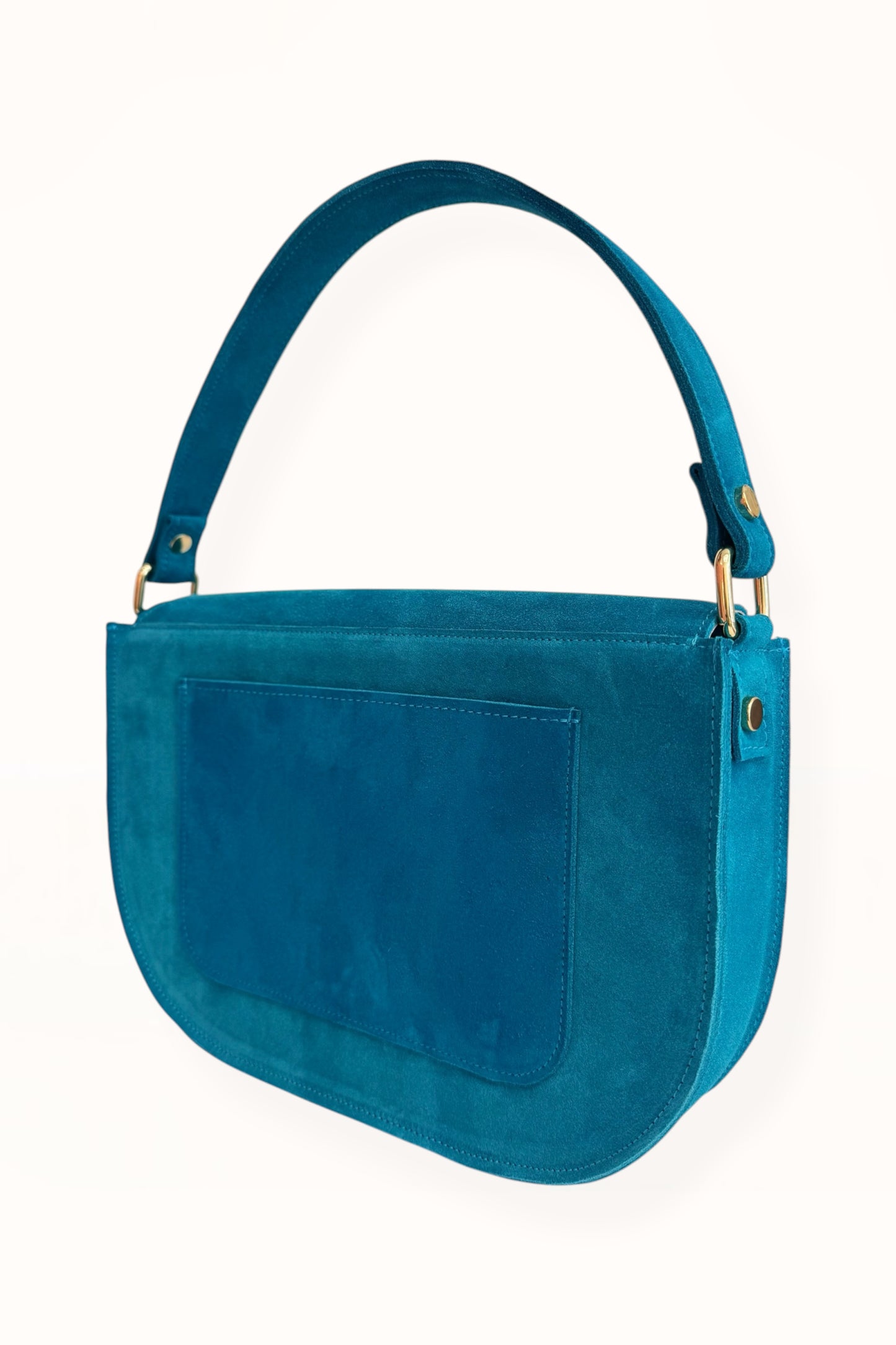 AUDREY BAG - AZURE BLUE SUEDE LEATHER