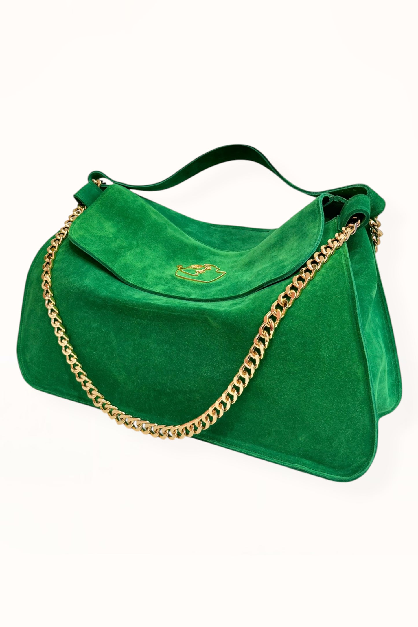 MARINA BAG - KELLY GREEN SUEDE LEATHER