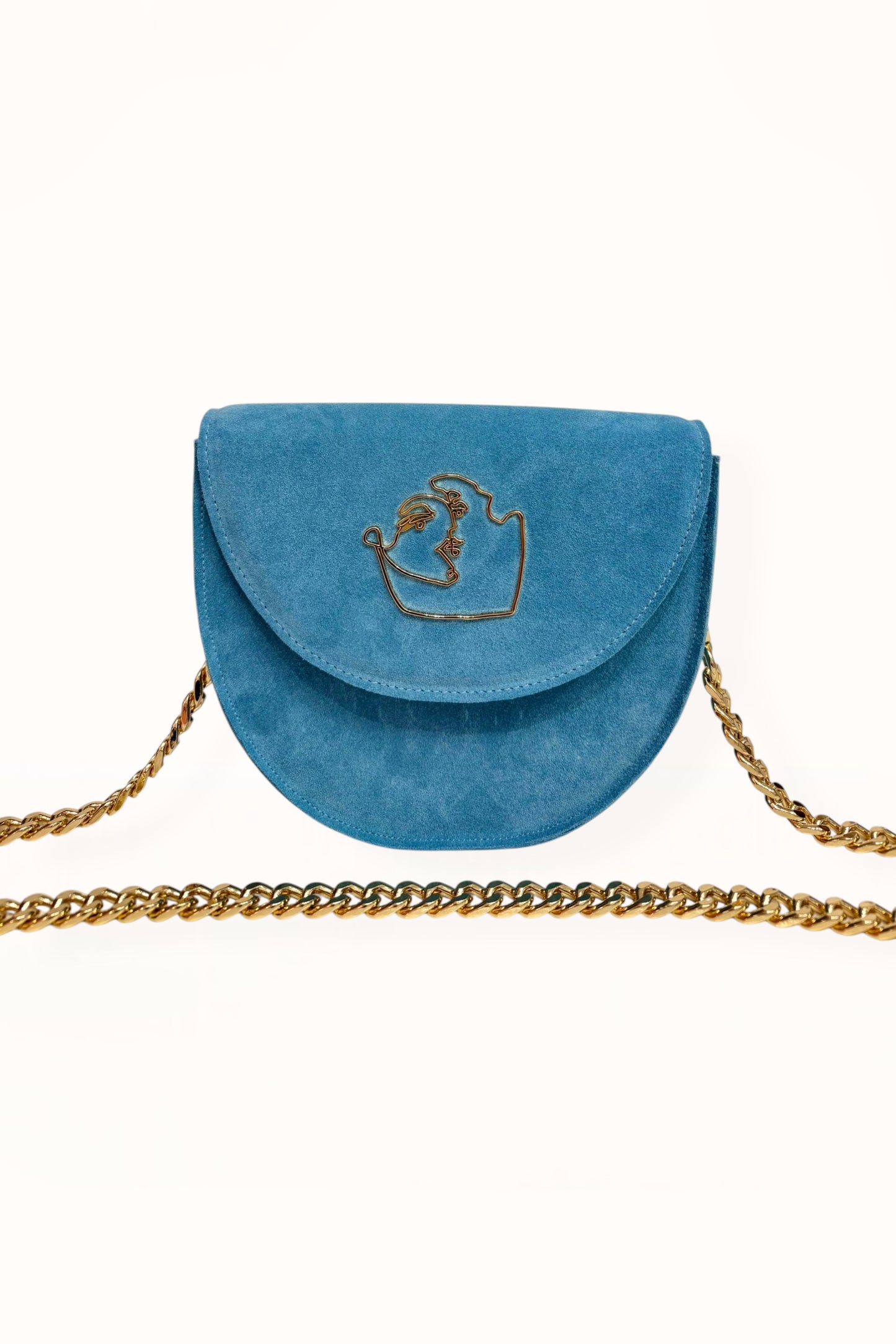 DORIS BAG - STEEL BLUE SUEDE LEATHER