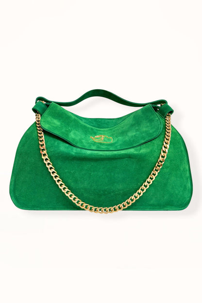 MARINA BAG - KELLY GREEN SUEDE LEATHER