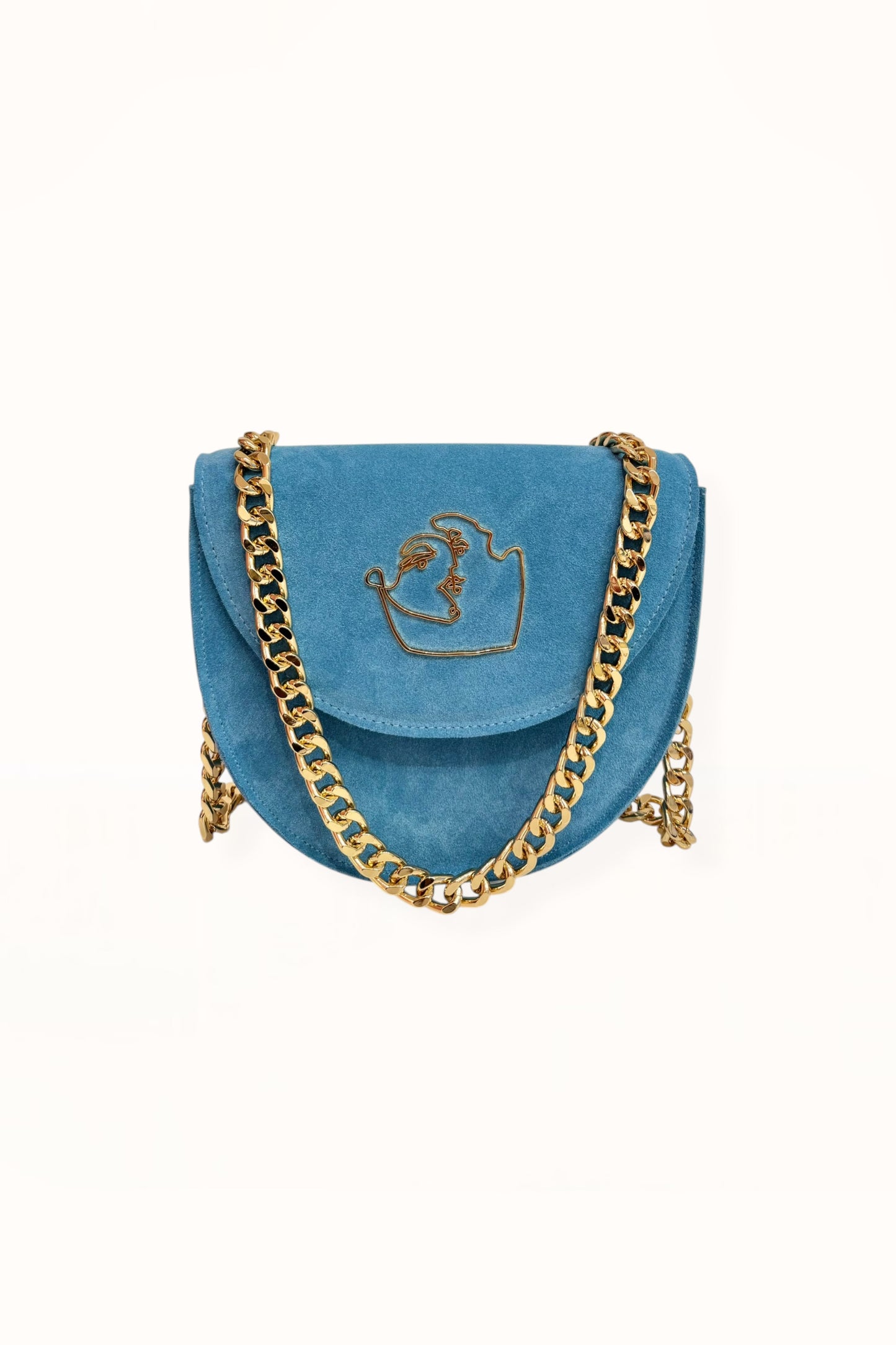 DORIS BAG - STEEL BLUE SUEDE LEATHER
