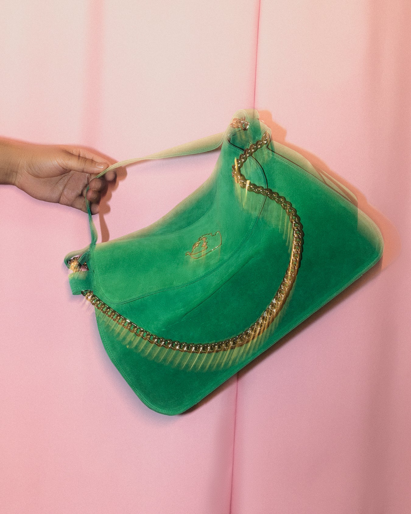 MARINA BAG - KELLY GREEN SUEDE LEATHER