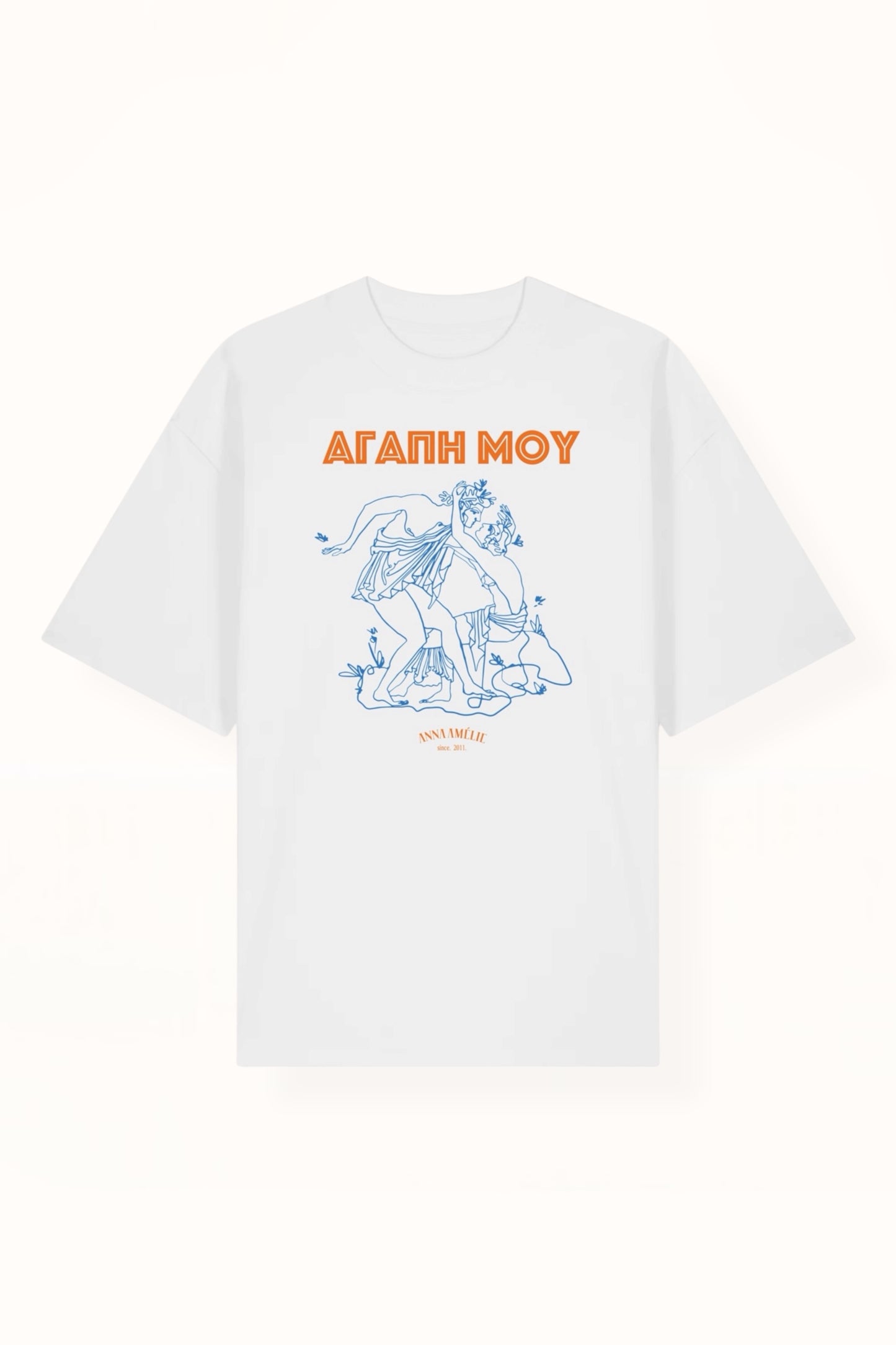 “AGAPI MOU” OVERSIZED T-SHIRT | WHITE