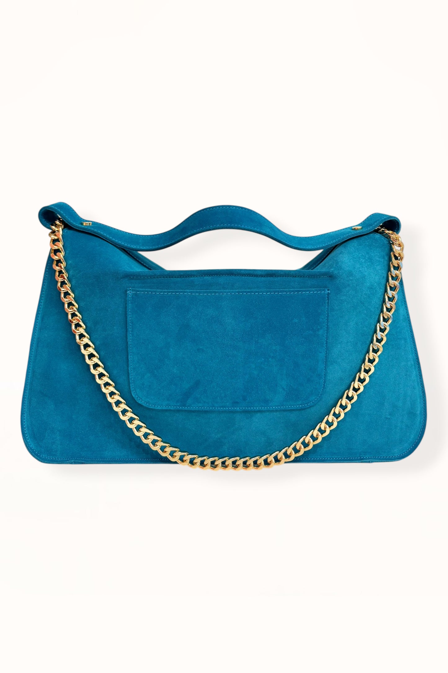 MARINA BAG - AZURE BLUE SUEDE LEATHER