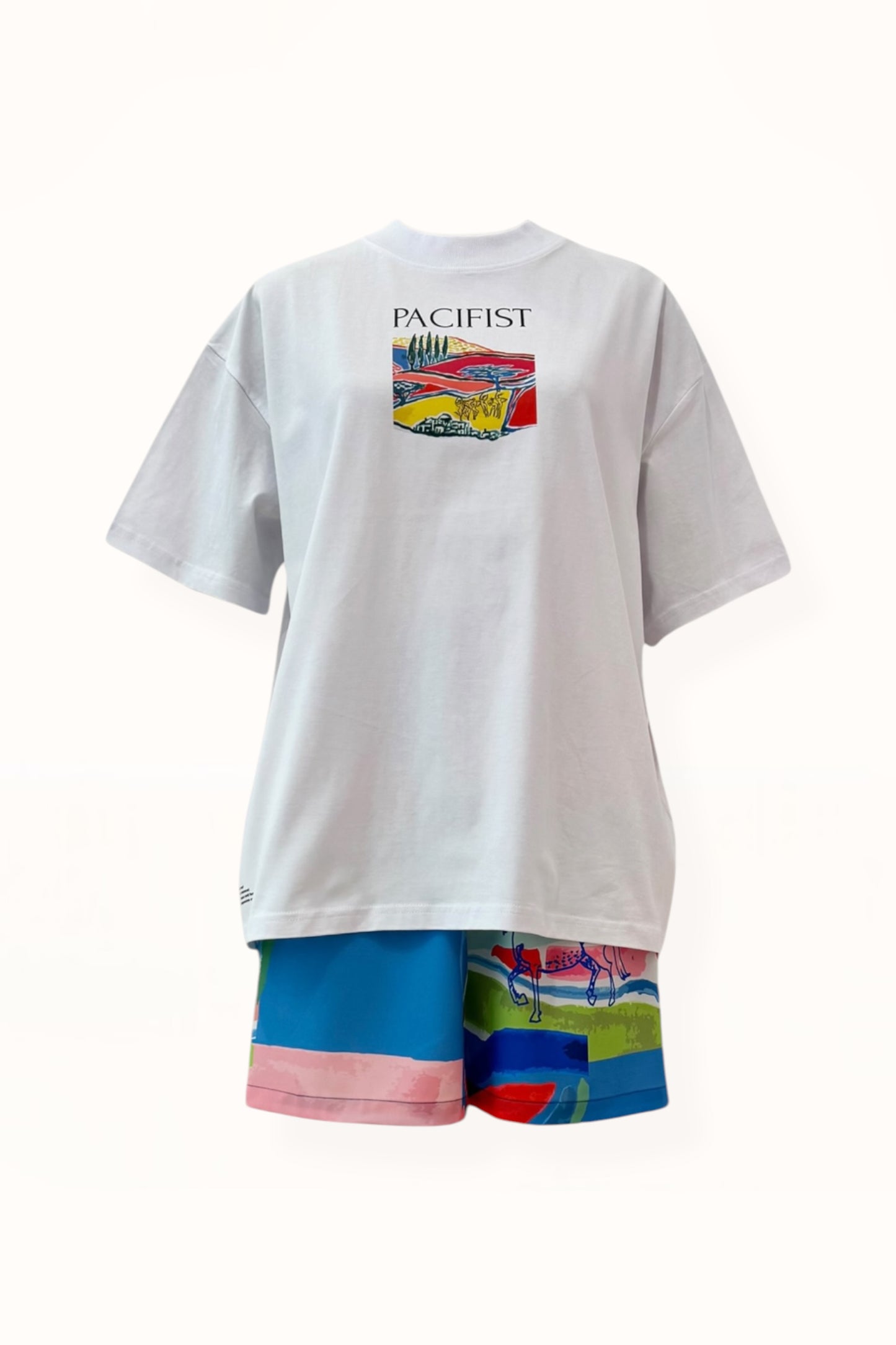 “PACIFIST” OVERSIZED T-SHIRT | WHITE