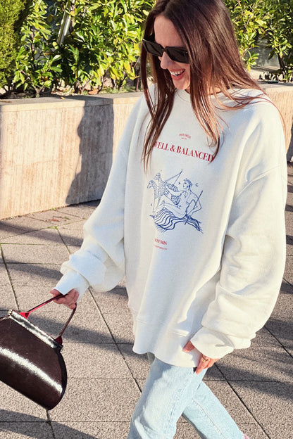 “WELL & BALANCED” SWEATER | WHITE