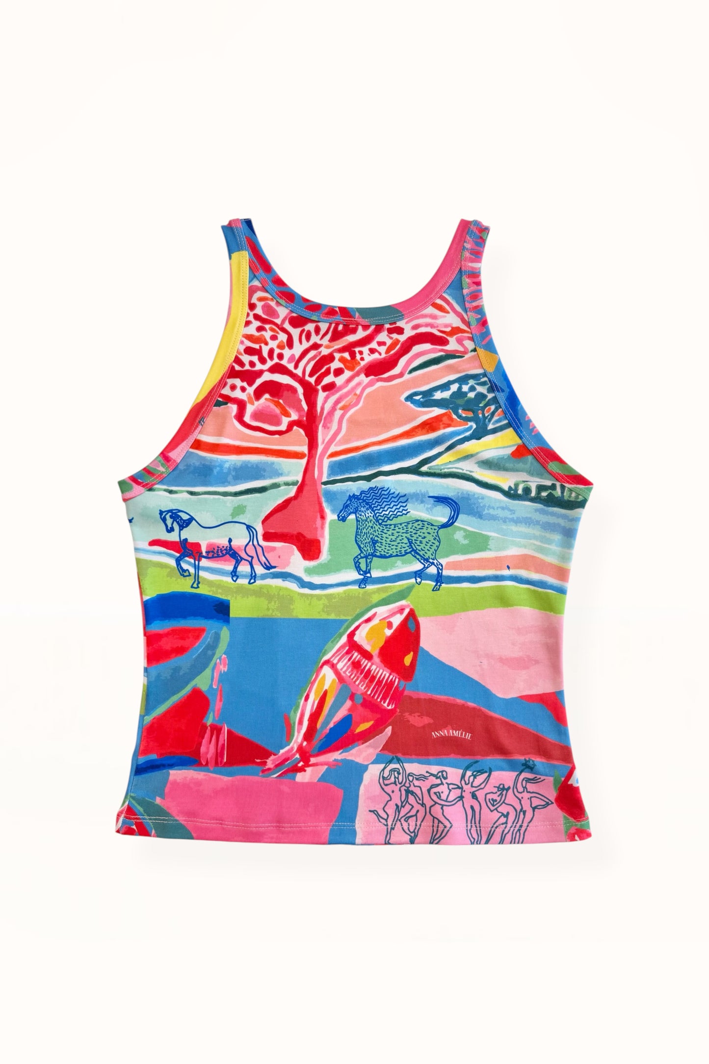 JERSEY TANK TOP  - “PACIFIST PRINT” | WATERCOLOR