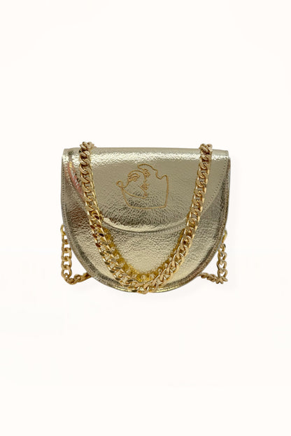 DORIS BAG - CHAMPAGNE CRACKED LEATHER
