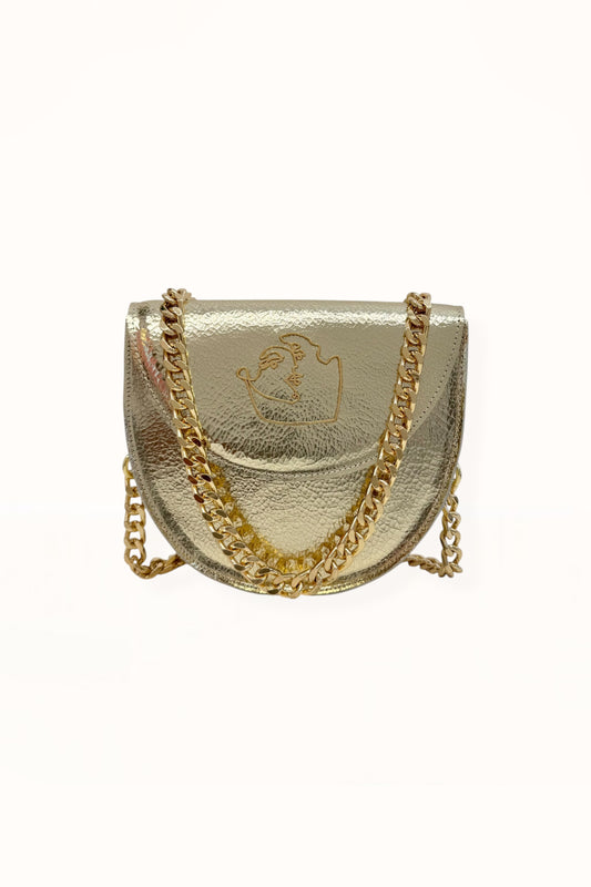 DORIS BAG - CHAMPAGNE CRACKED LEATHER
