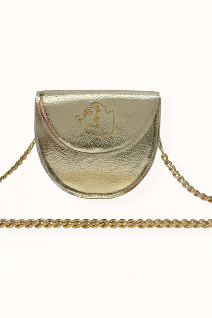DORIS BAG - CHAMPAGNE CRACKED LEATHER
