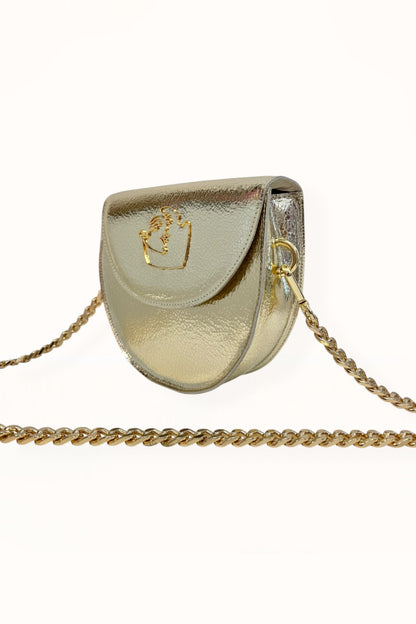 DORIS BAG - CHAMPAGNE CRACKED LEATHER