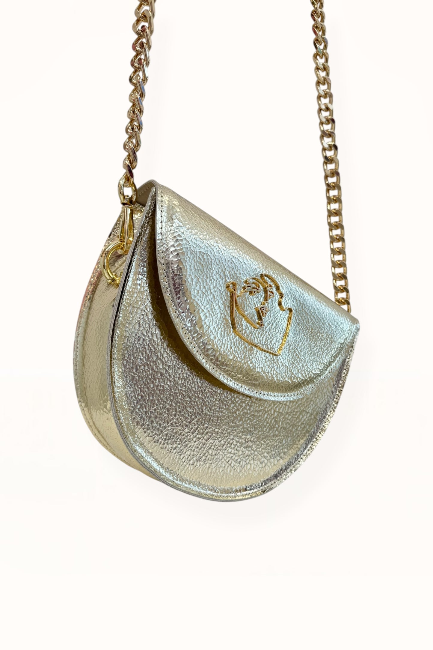 DORIS BAG - CHAMPAGNE CRACKED LEATHER