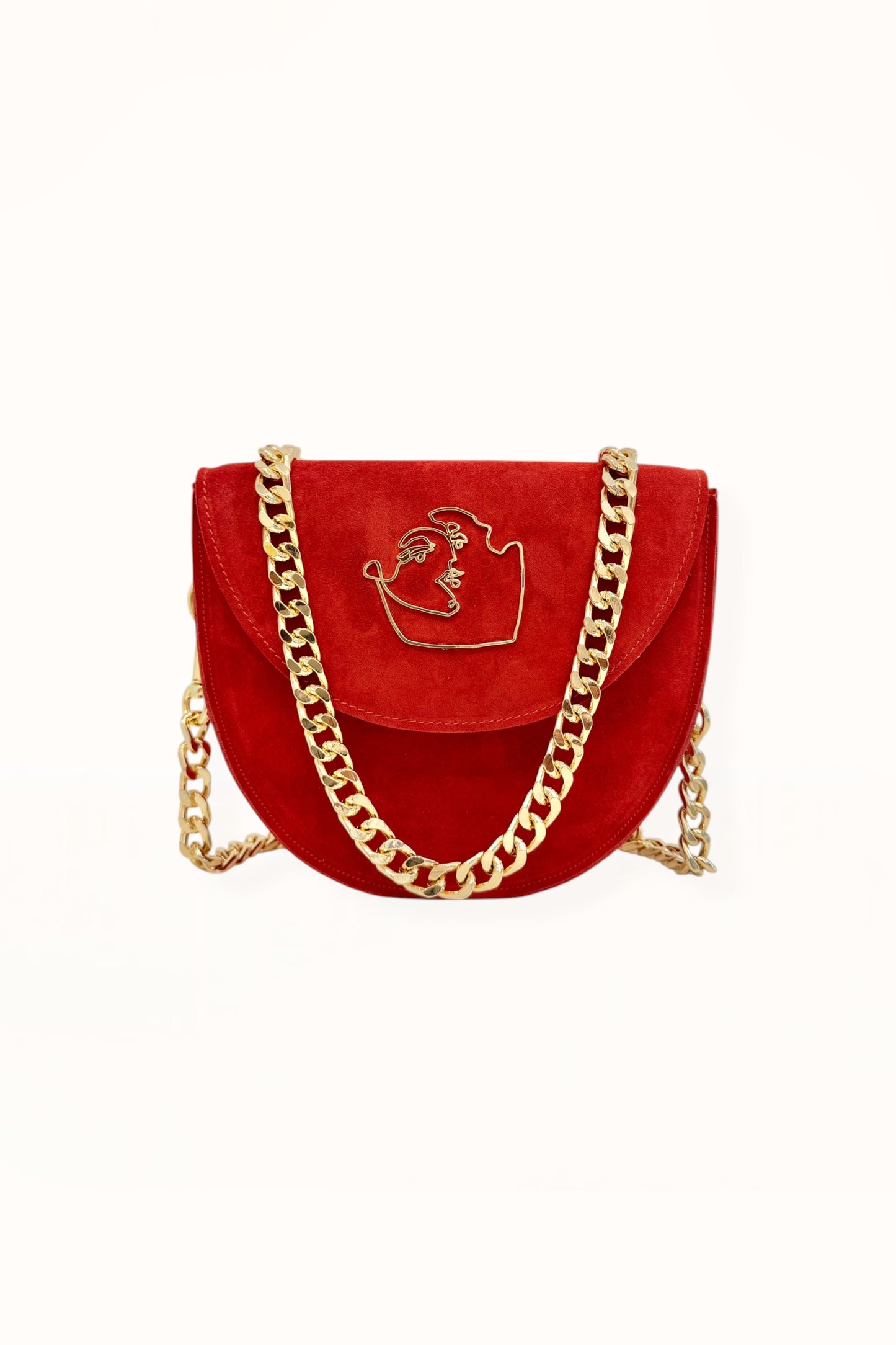 DORIS BAG - RED SUEDE LEATHER