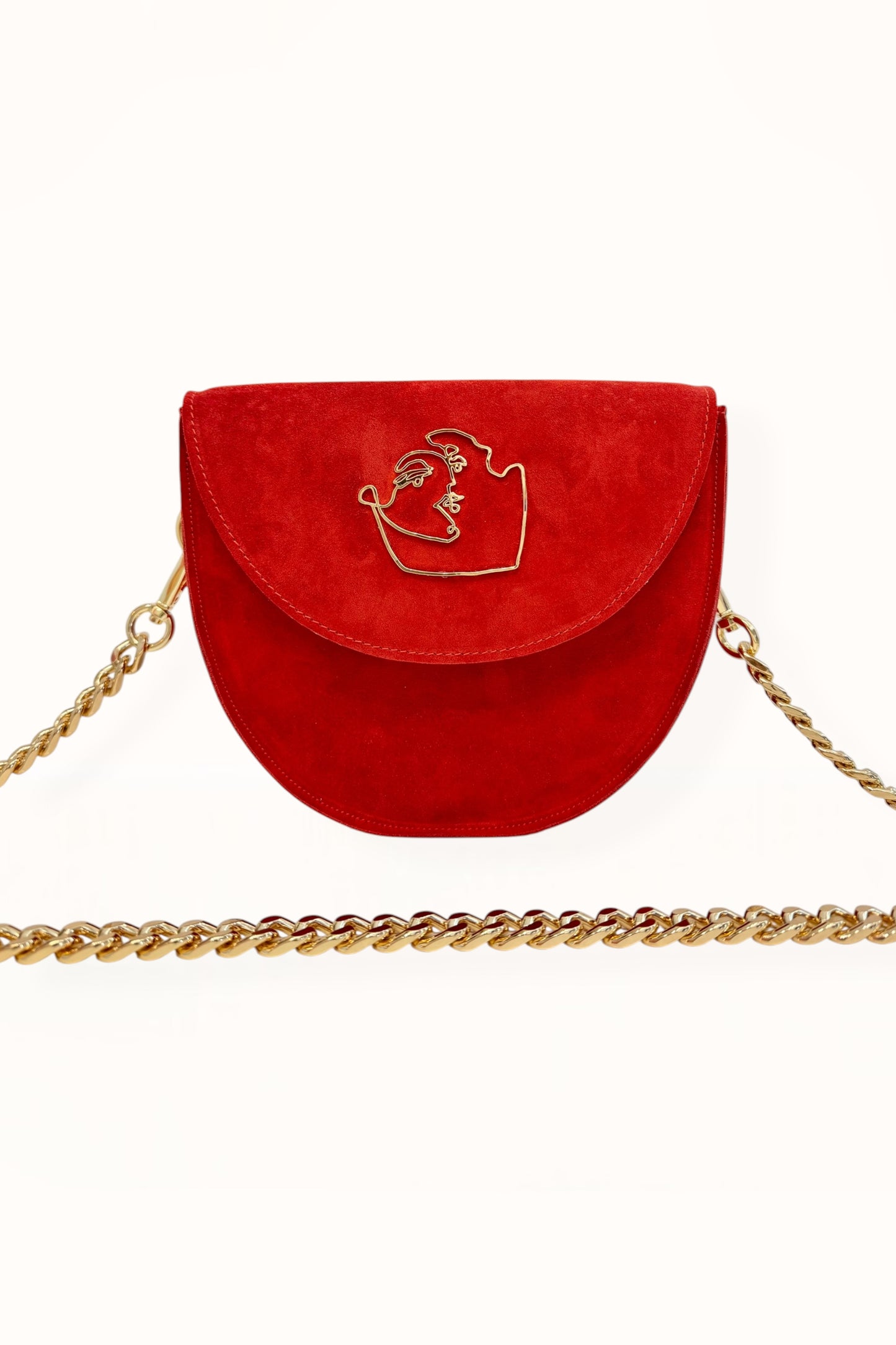 DORIS BAG - RED SUEDE LEATHER