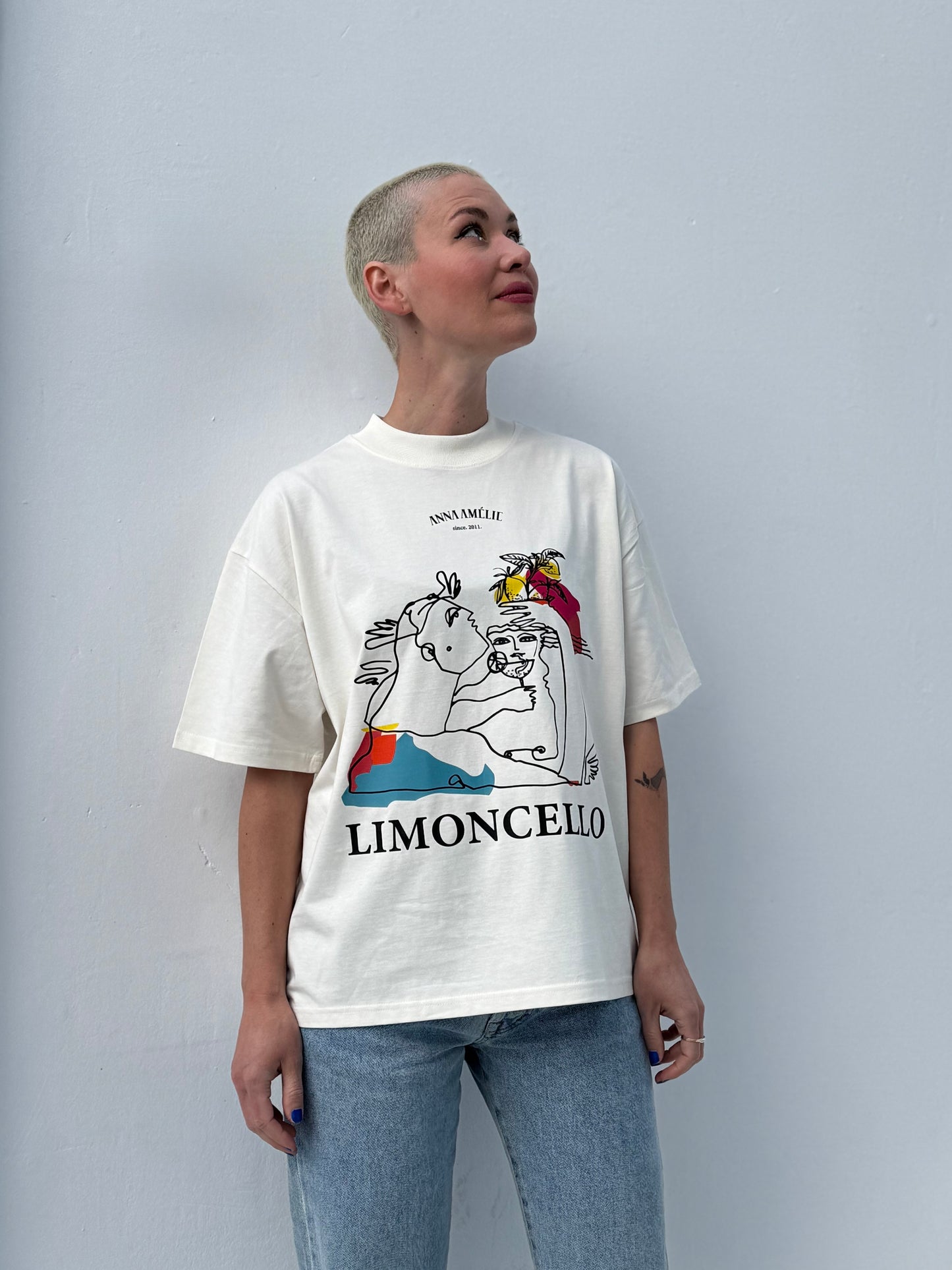 “LIMONCELLO” OVERSIZED T-SHIRT | CREME