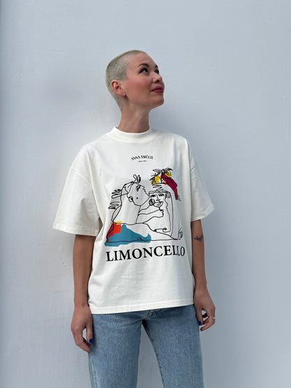“LIMONCELLO” OVERSIZED T-SHIRT | CREME