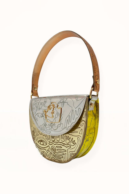 DEMI BAG - METALLIC COLOR BLOCK #2 LEATHER