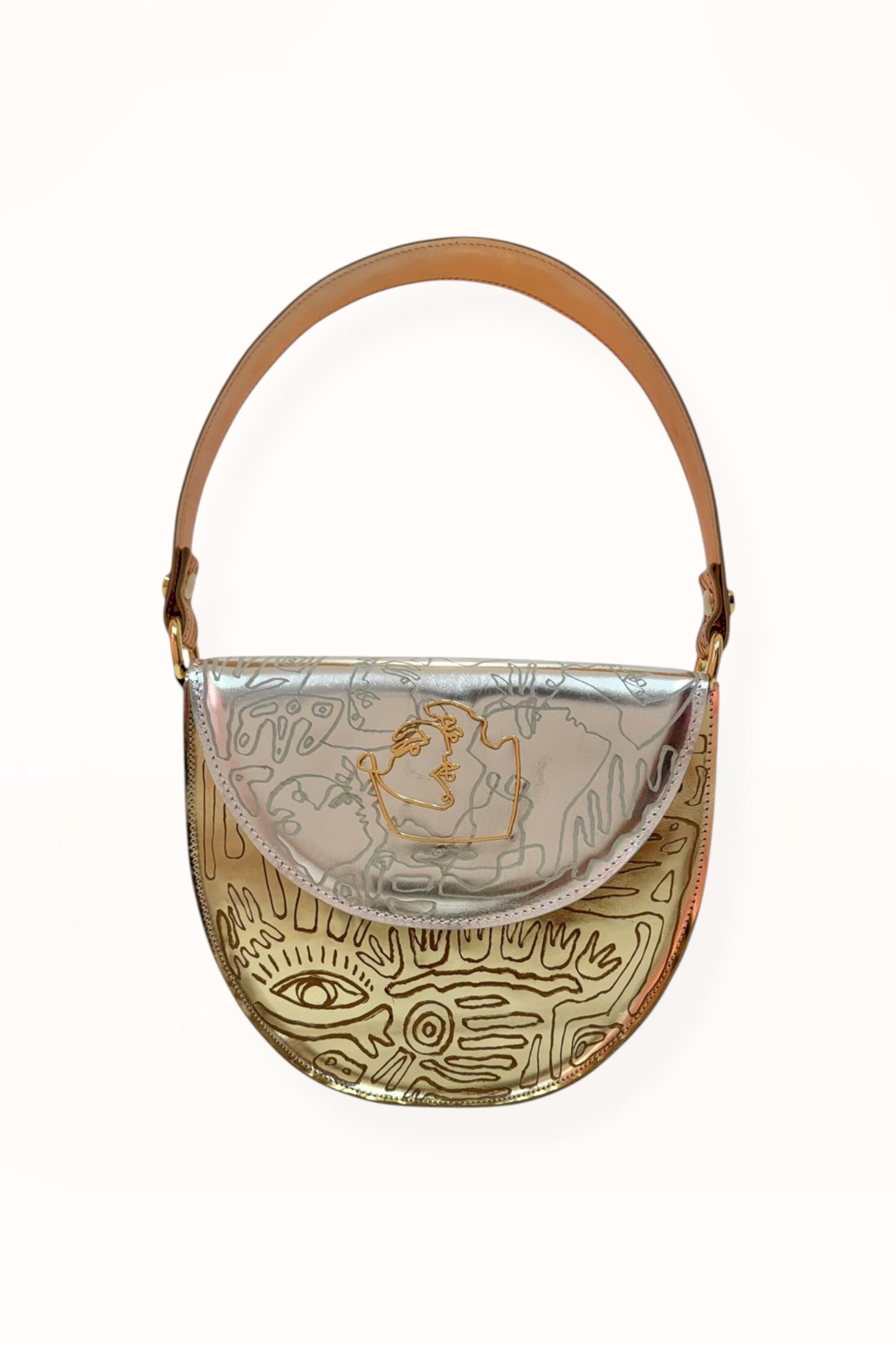 DEMI BAG - METALLIC COLOR BLOCK #2 LEATHER
