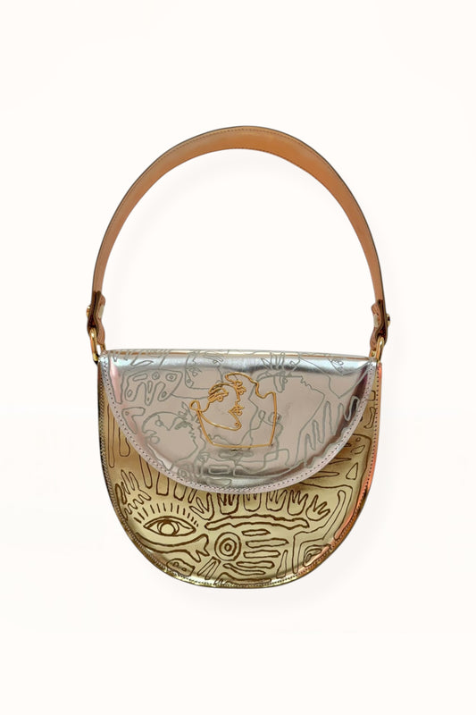 DEMI BAG - METALLIC COLOR BLOCK #2 LEATHER