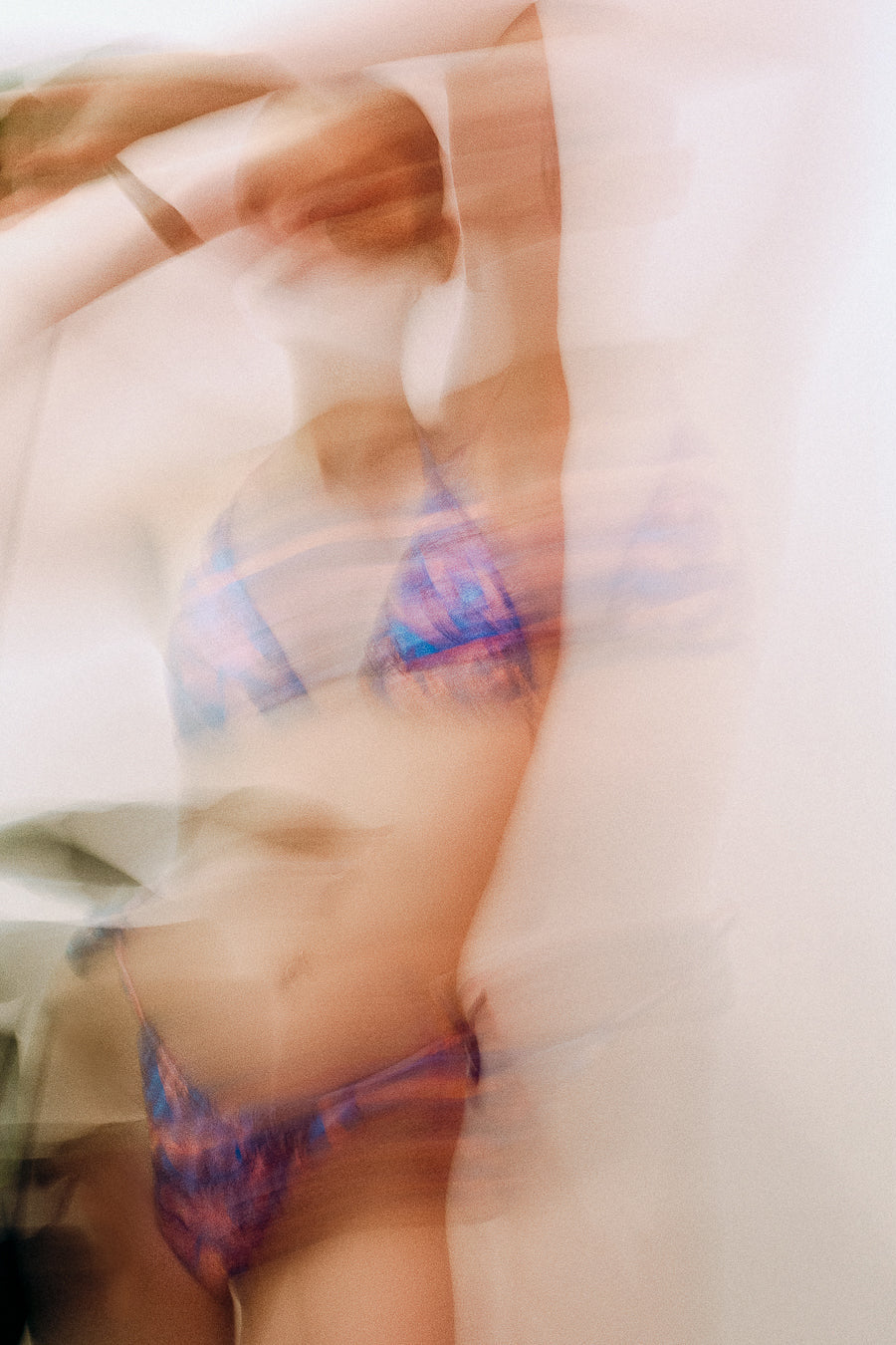 THEA BIKINI  - "EDEN PRINT" | BLUE & PINK 