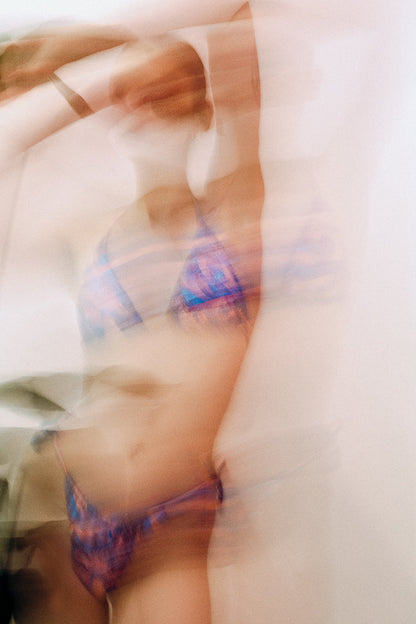THEA BIKINI  - "EDEN PRINT" | BLUE & PINK 