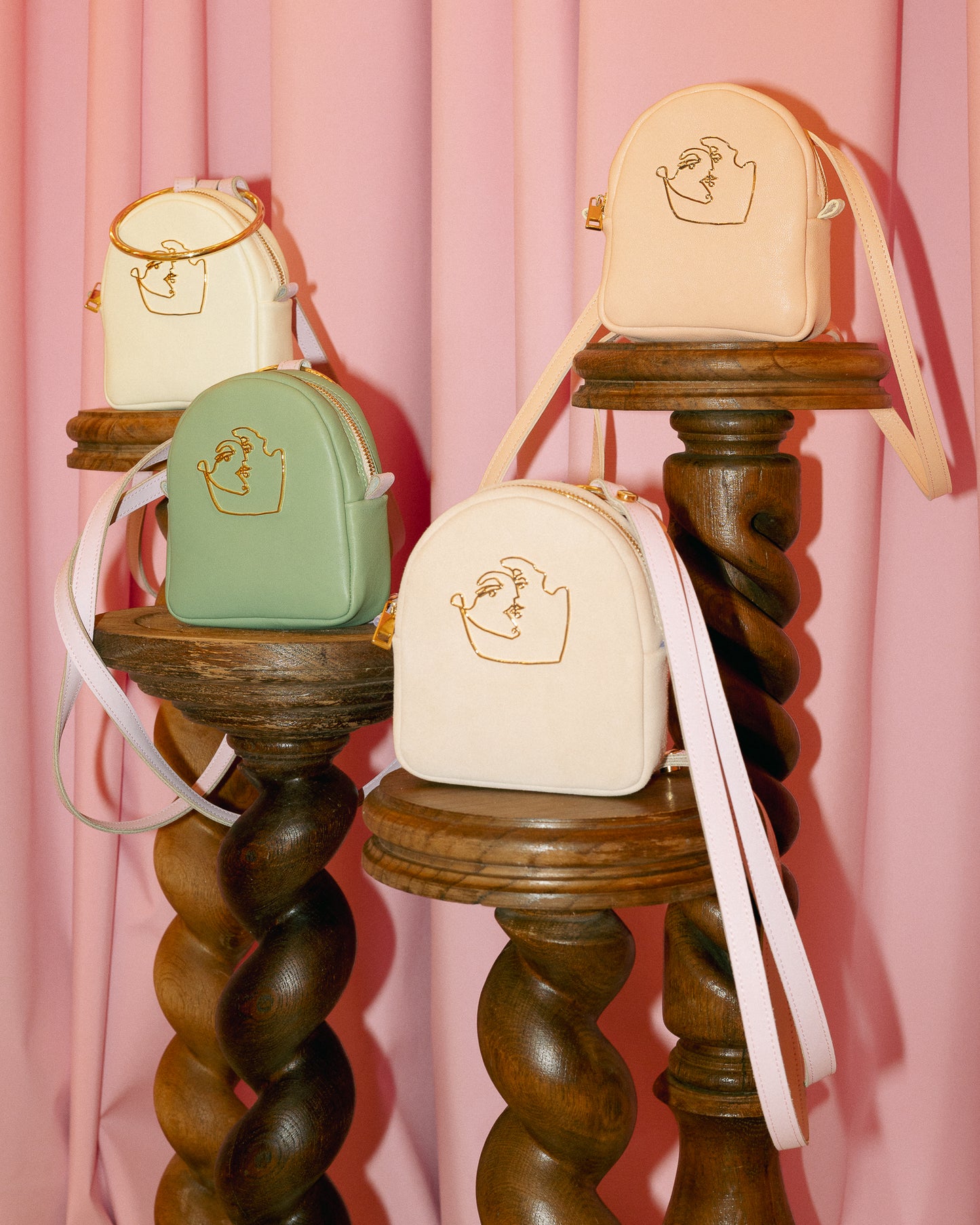 DORA BABY BACKPACK - SOFT BEIGE SUEDE | COLOR BLOCK