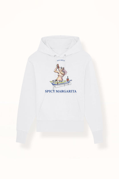 “SPICY MARGARITA” HOODIE | CRISP WHITE