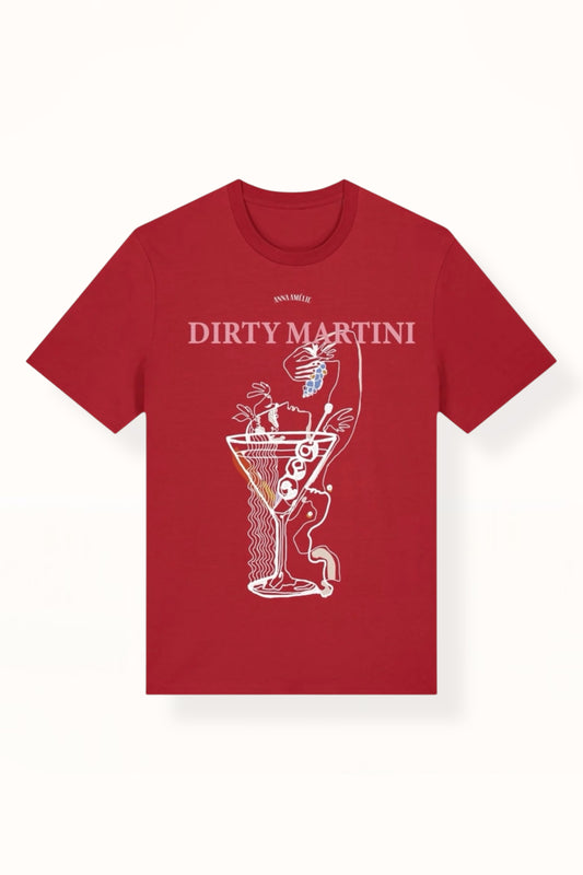 “DIRTY MARTINI” CLASSIC T-SHIRT | CHILI RED