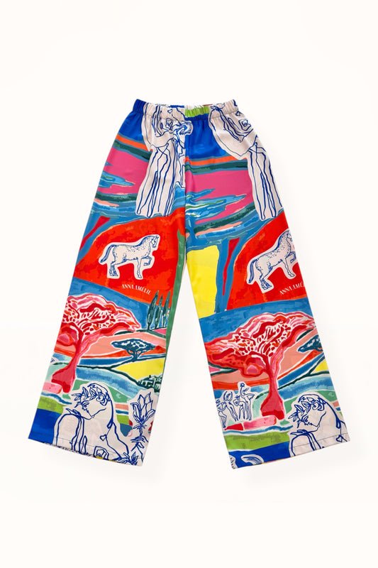 STRAIGHT CUT PANTS - “ARCADIA PRINT” | PATCHES MULTICOLOR