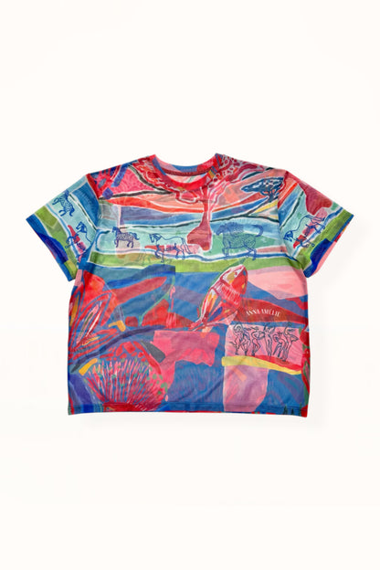MESH T-SHIRT - “PACIFIST PRINT” | WATERCOLOR