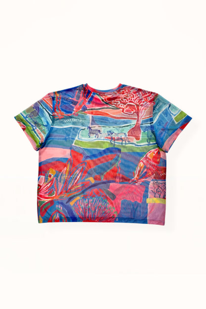 MESH T-SHIRT - “PACIFIST PRINT” | WATERCOLOR