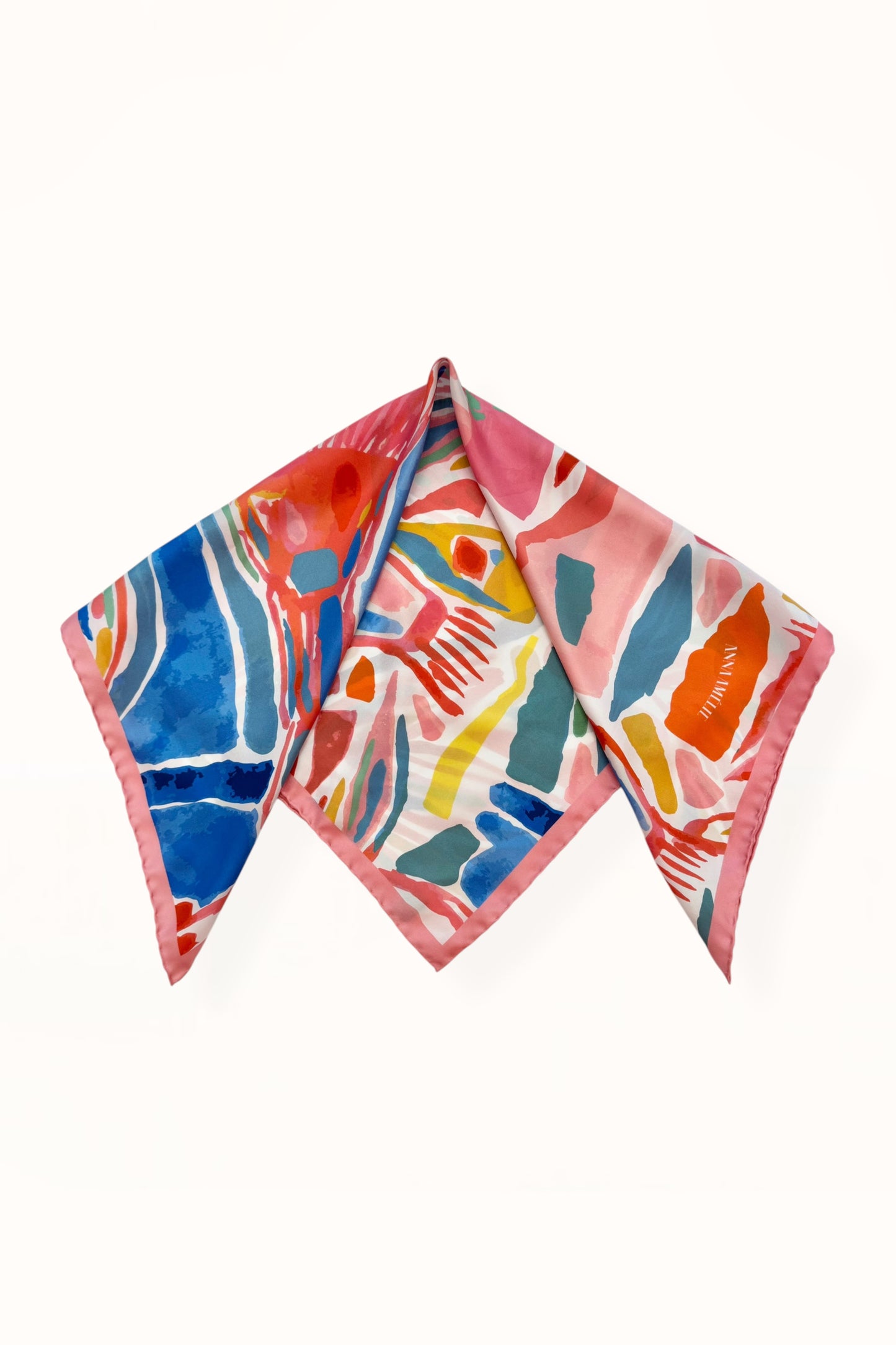 SILK SQUARE SCARF - “ARCADIA FLORAL PRINT” | PINK