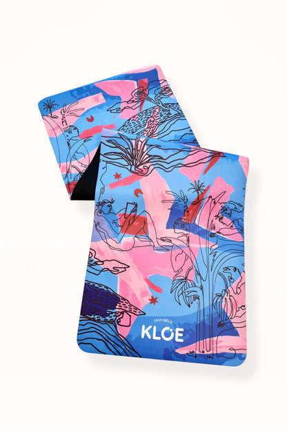 KLOE YOGA & PILATES MAT - “EDEN PRINT” | BLUE & PINK