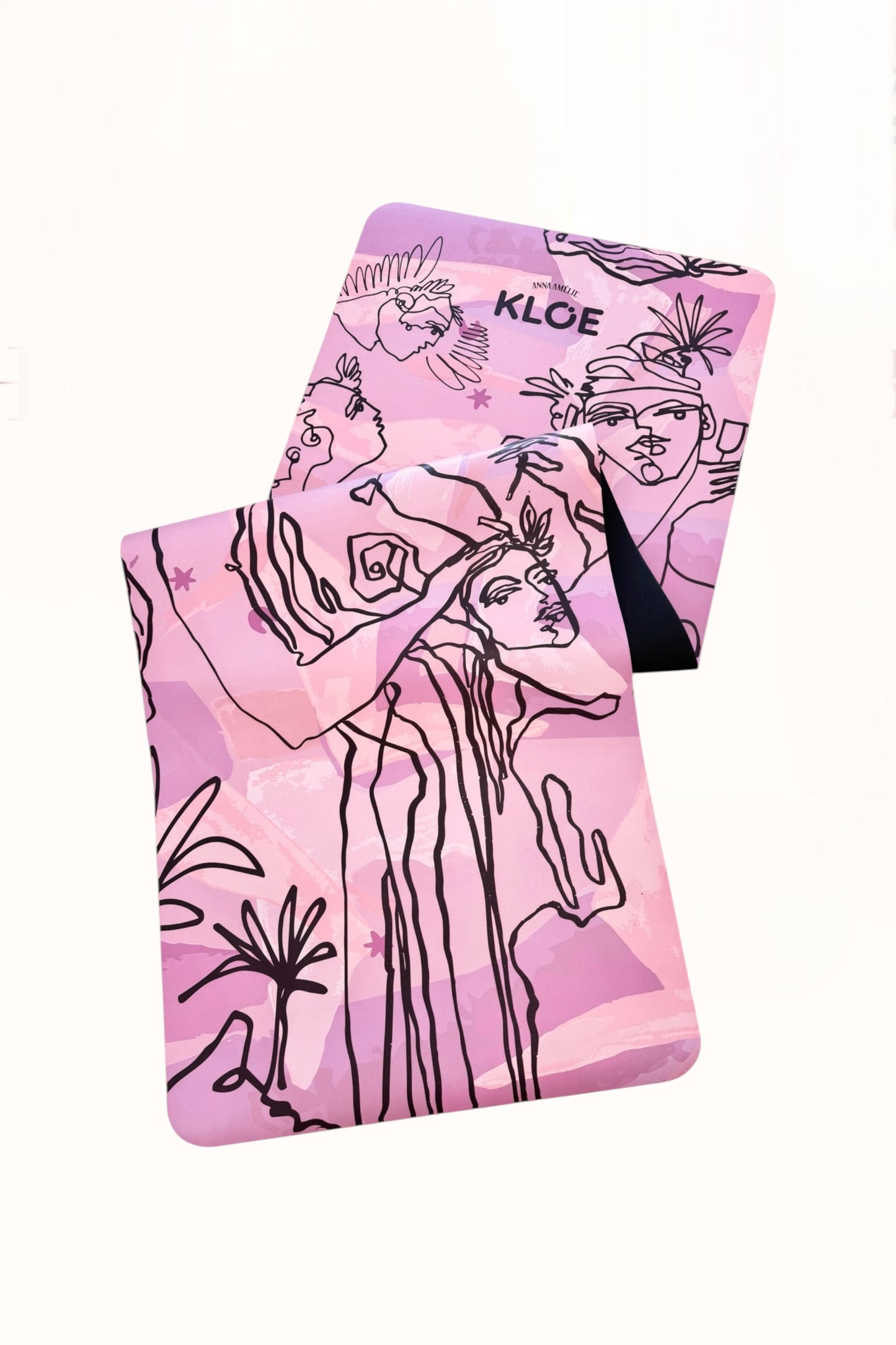 KLOE YOGA & PILATES MAT - “EDEN PRINT” | LILAC & PINK