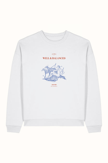“WELL & BALANCED” SWEATER | WHITE